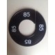 Maatring 9cm zwart/wit 85 